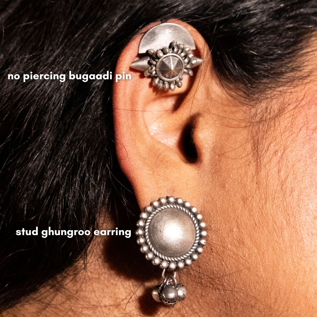 Suryashakti Pair - Earring and Non piercing Bugaadi