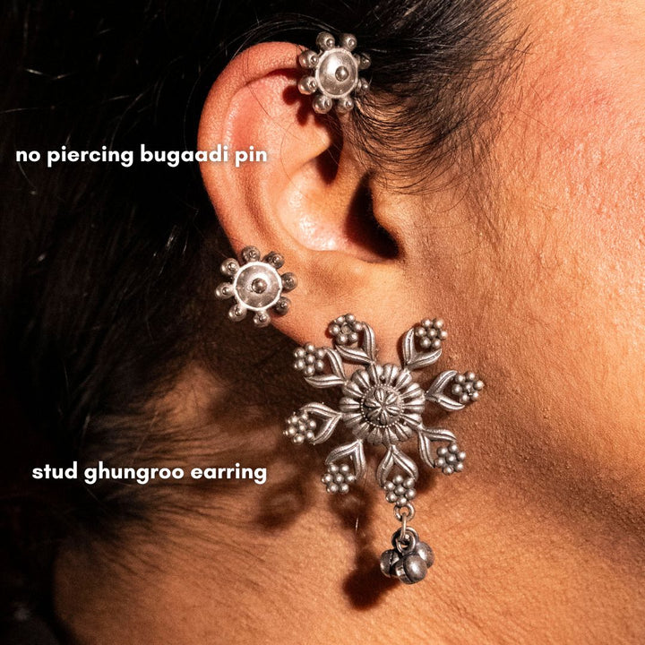 Kusumlata Pair - Earring and Non Piercing Bugaadi