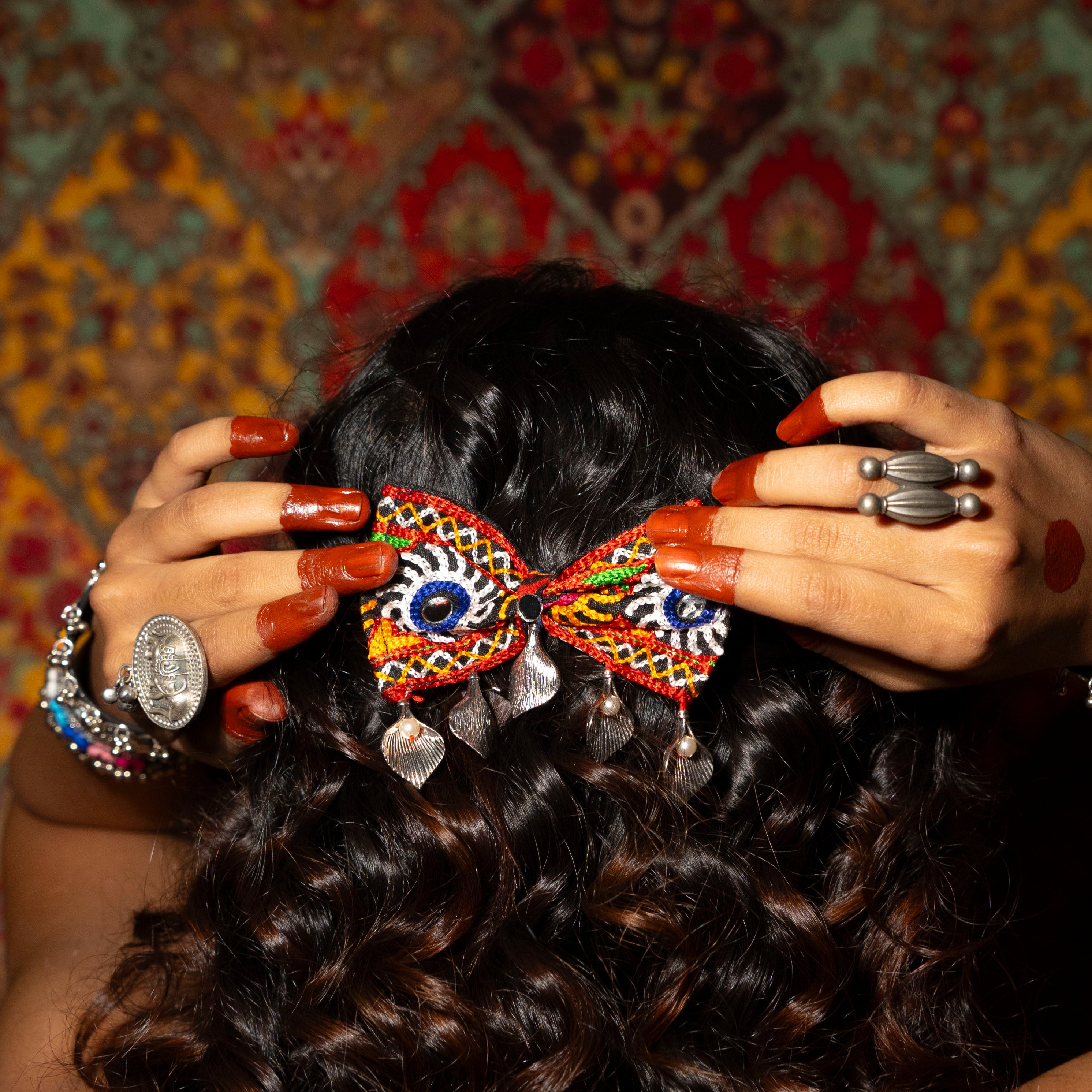 Navrangini Bow Hair Clip