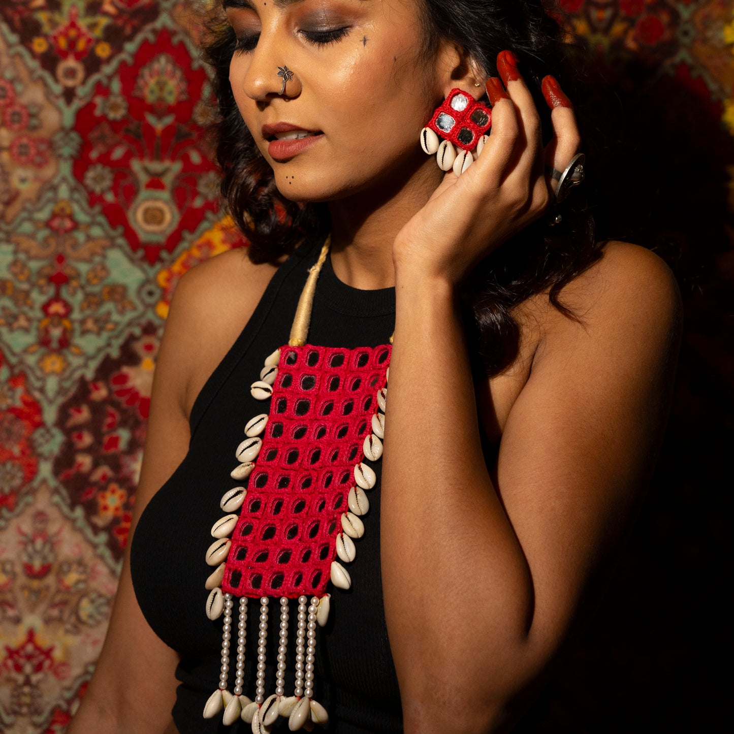 Darpanika Long Necklace Set