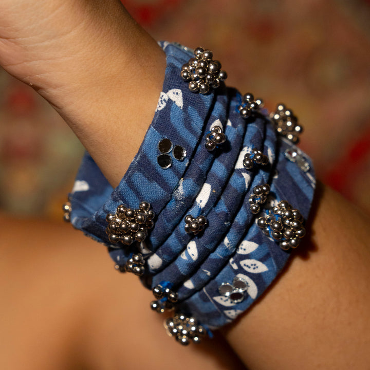 Neelam Cloth Bangles - Set of 6