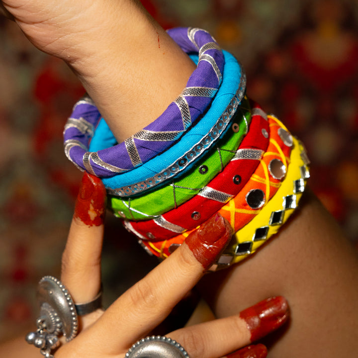 Rangeela Cloth Bangles - Set of 6