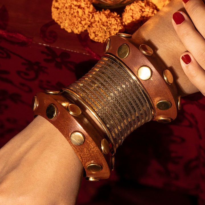 Noor Sunehri Bangle Stack - With Roop Kada