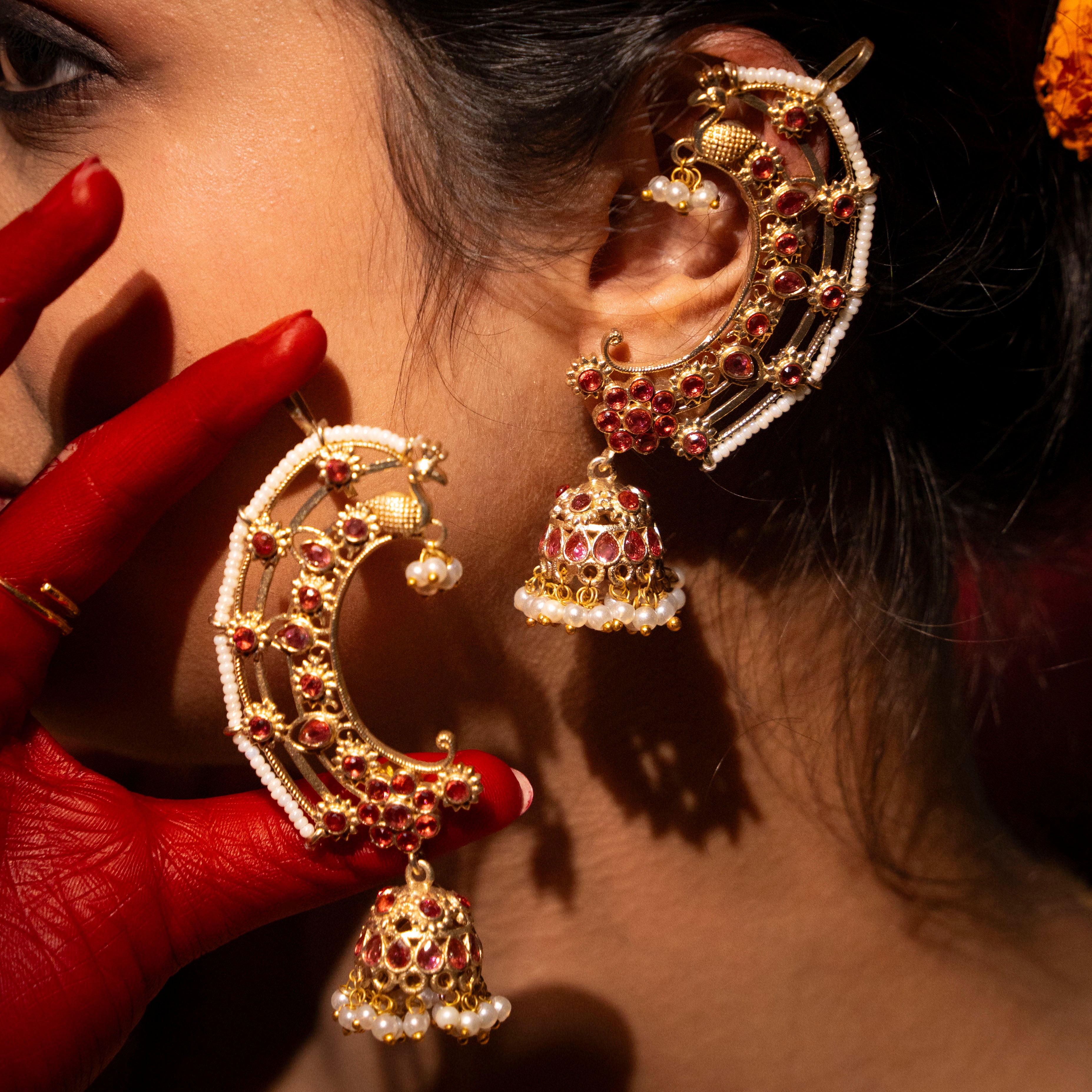 Deepika Earcuffs - Red