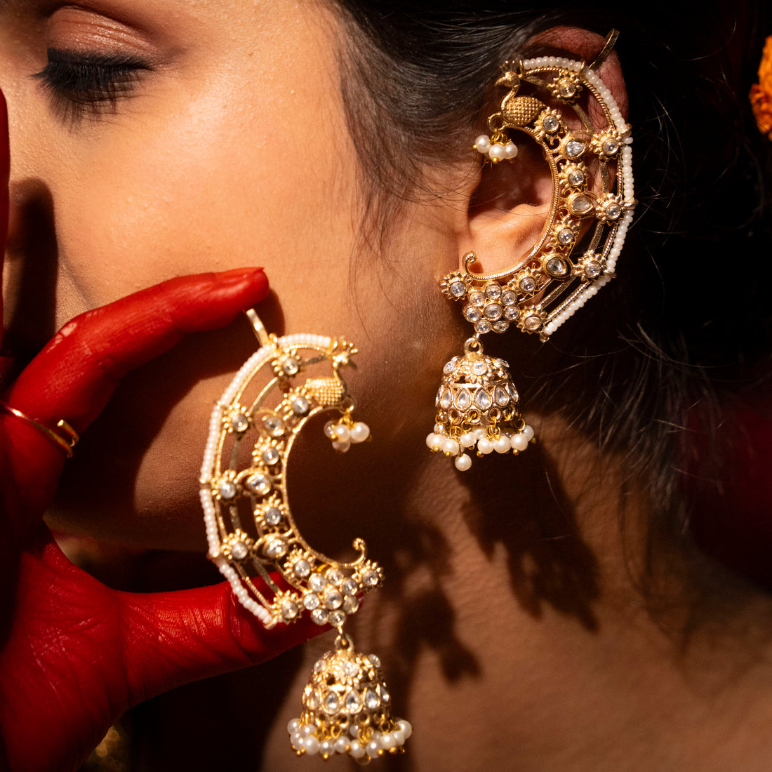 Deepika Earcuffs - White