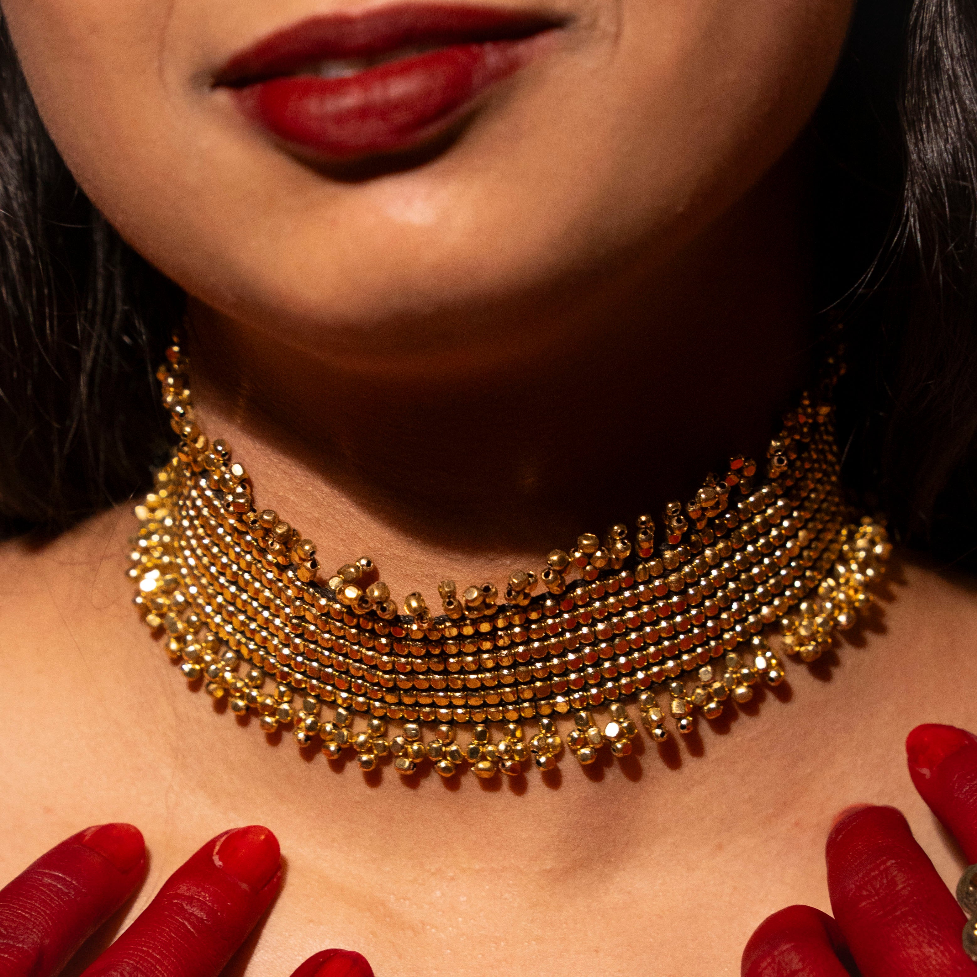 Golden Jagmag Haar Choker