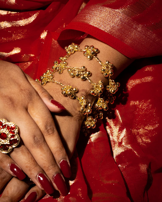 Golden Ghungroo Bangles Set of 6