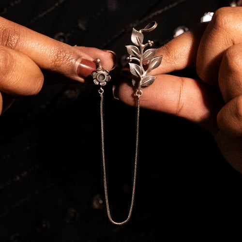 Banjaari Earcuff with Chain Nosepin - Pair