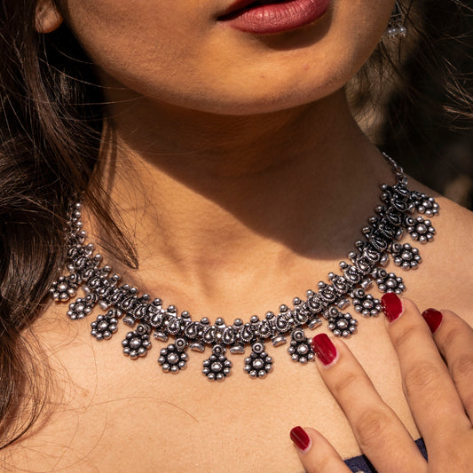 Aabha Oxidised Necklace