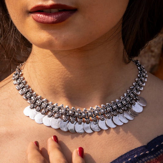 Chota Sikka Oxidised Necklace