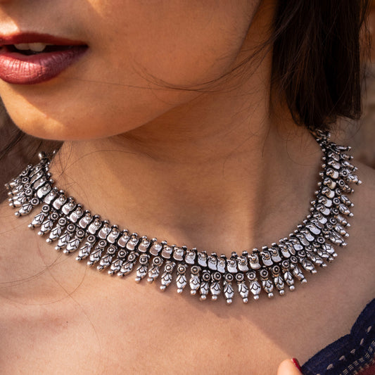 Katha Oxidised Necklace