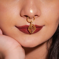 Rhombus Septum Nose Ring - Clip On