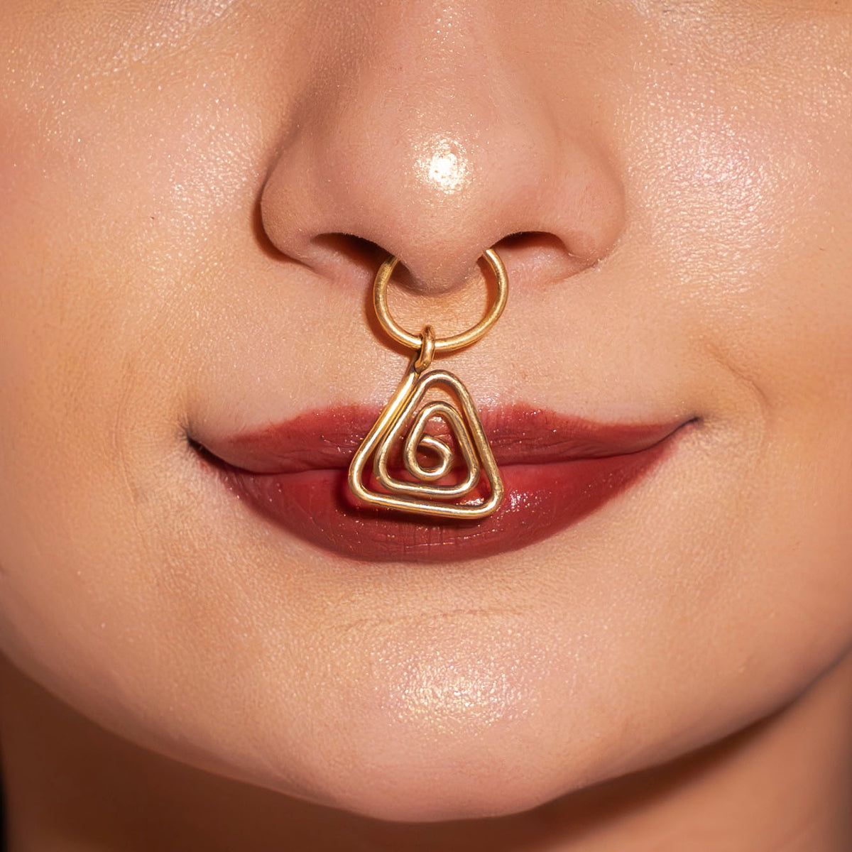 Triangle Septum Nose Ring - Clip On