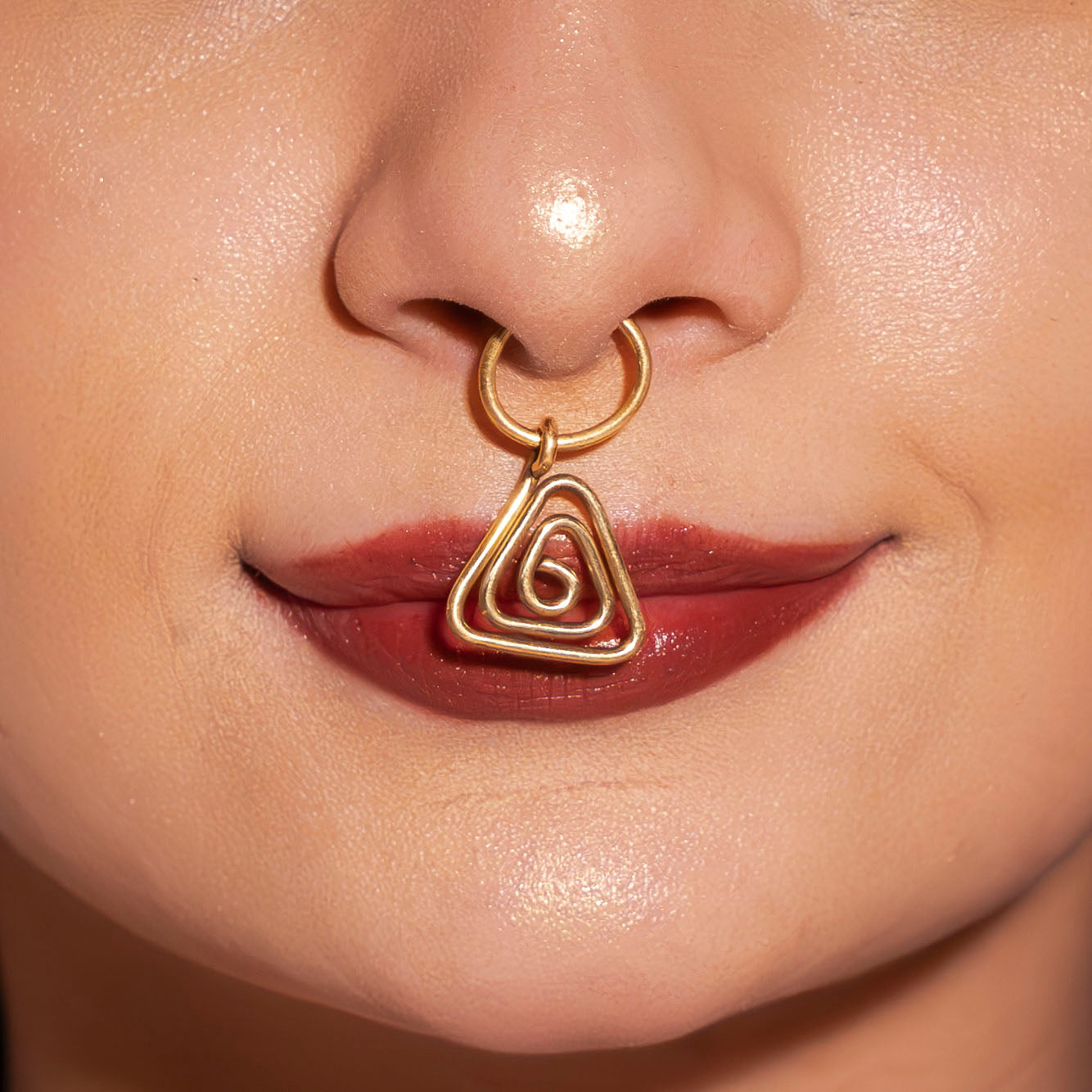 Triangle Septum Nose Ring - Clip On