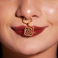 Square Septum Nose Ring - Clip On