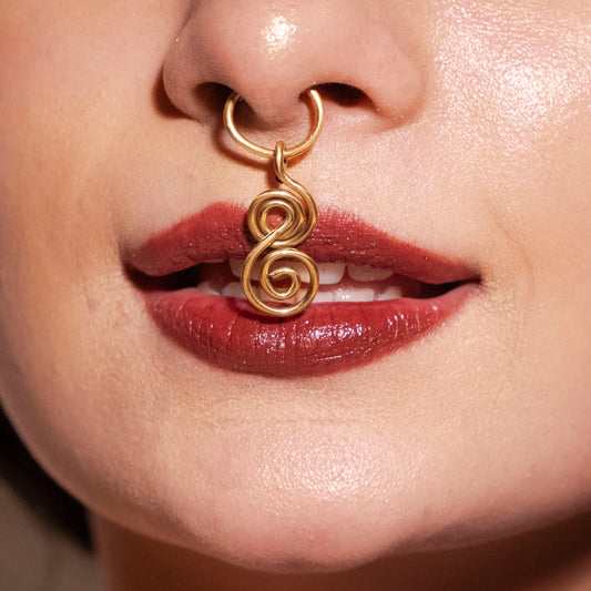 8 Shaped Septum Nose Ring - Clip On