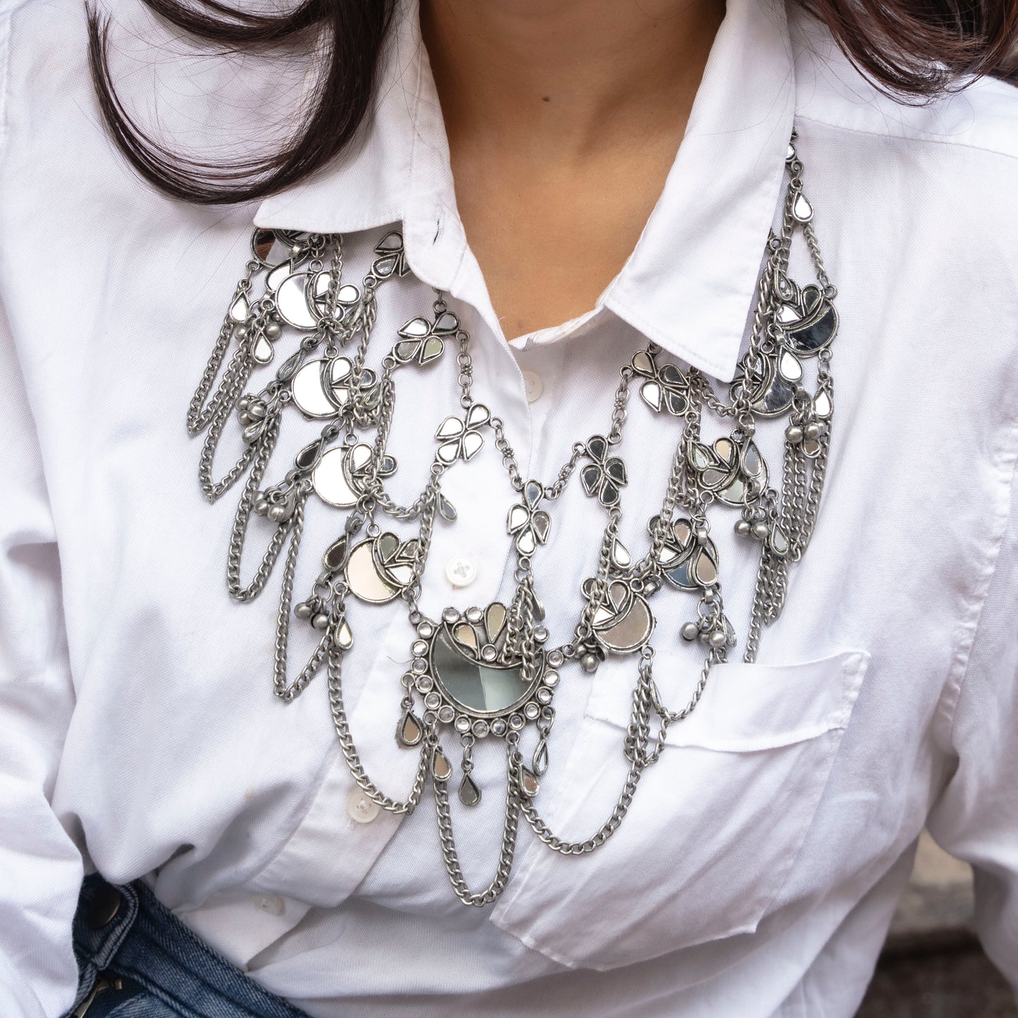 Kaanch ka Haar with Earrings