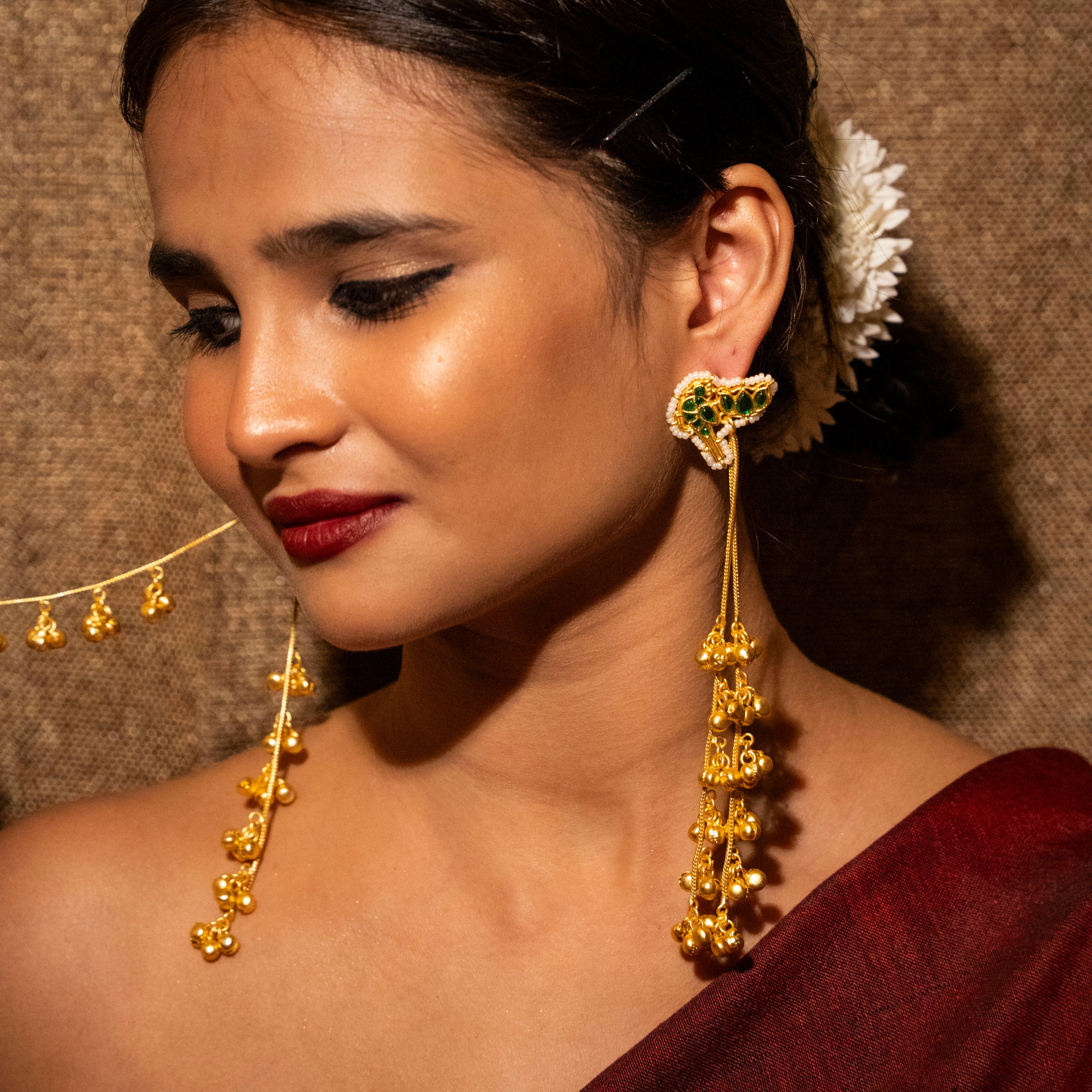 Yasmeen Kashmiri Earrings - Green