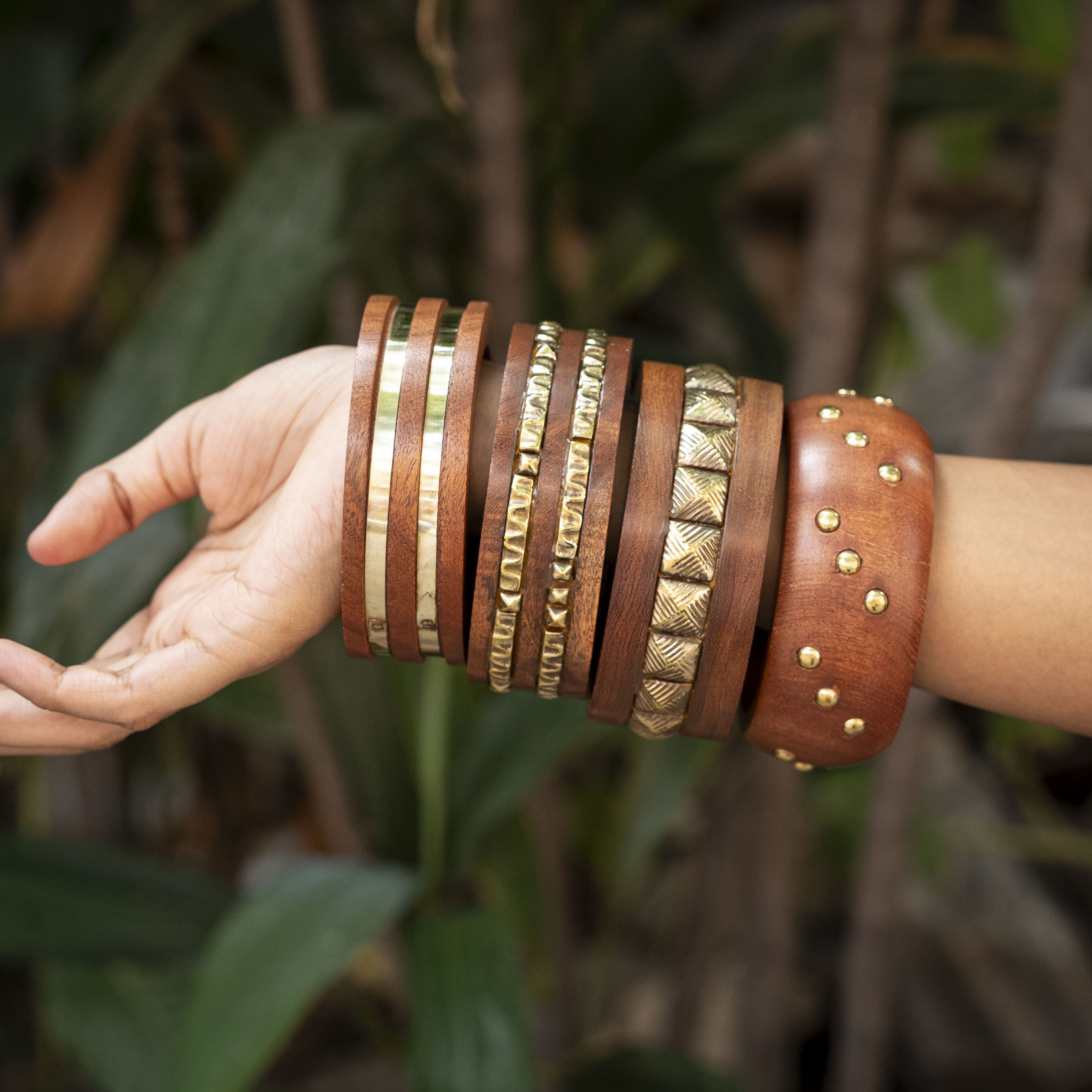 Anokhi Wooden Bangle Stack