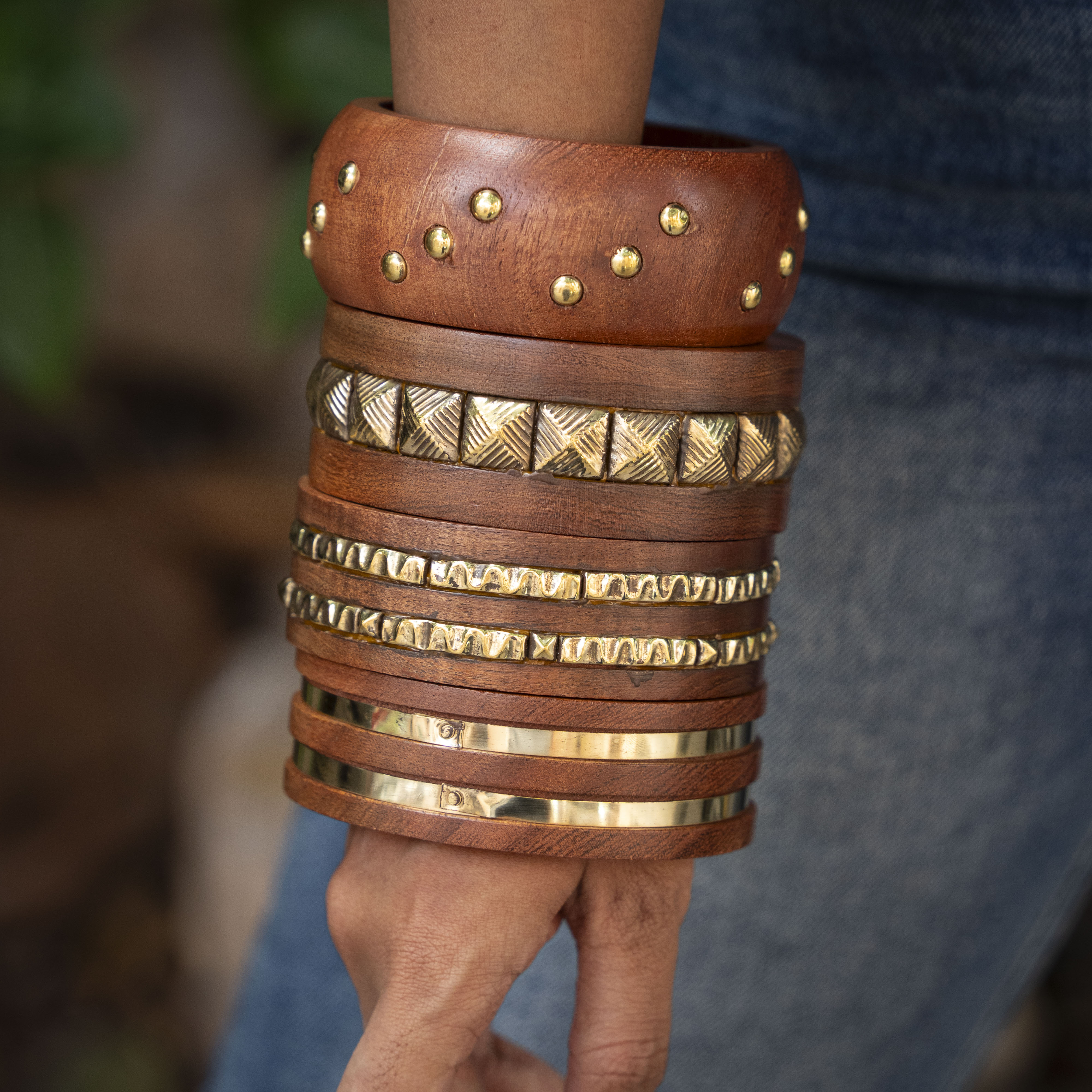 Anokhi Wooden Bangle Stack