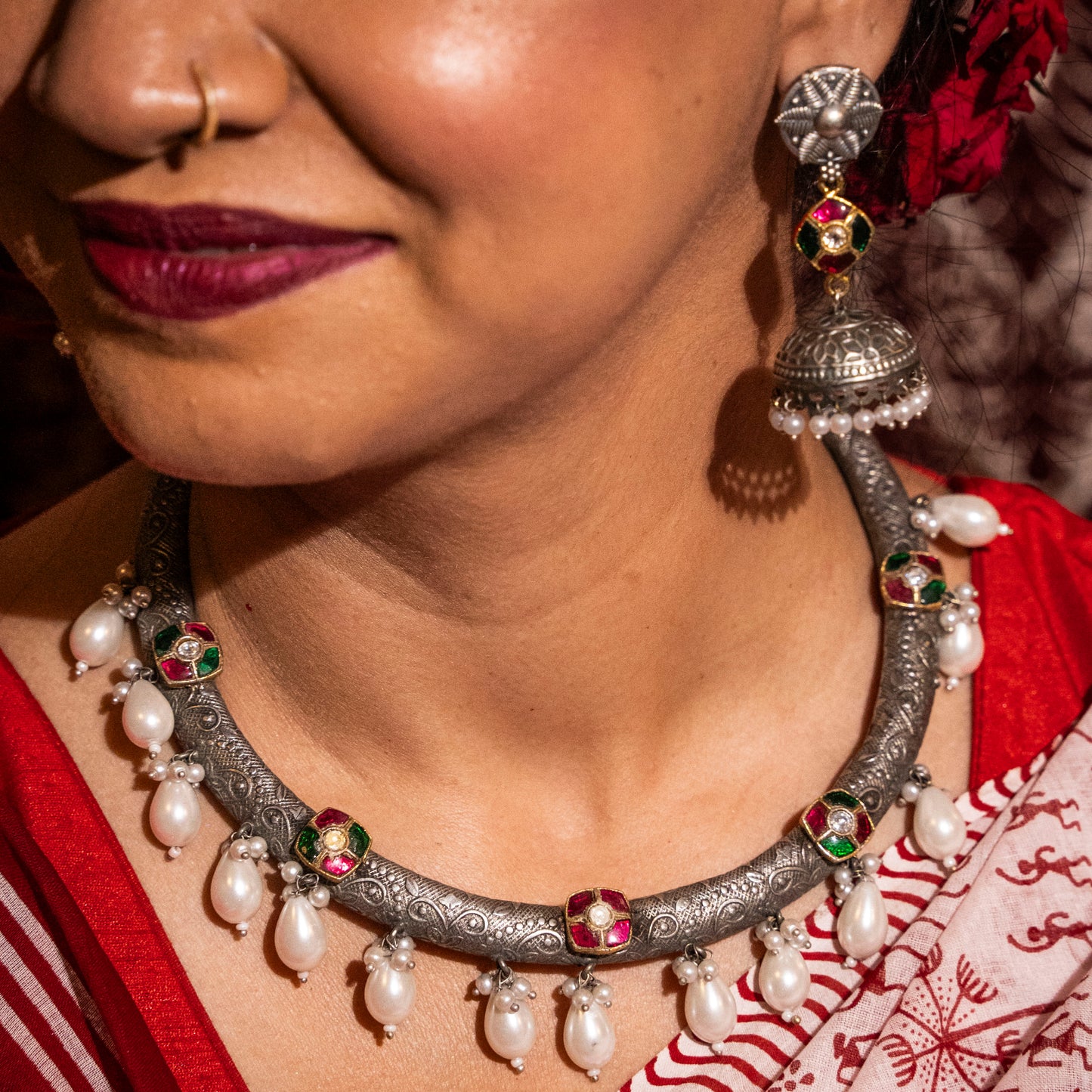 Gauri Hasli Necklace Set