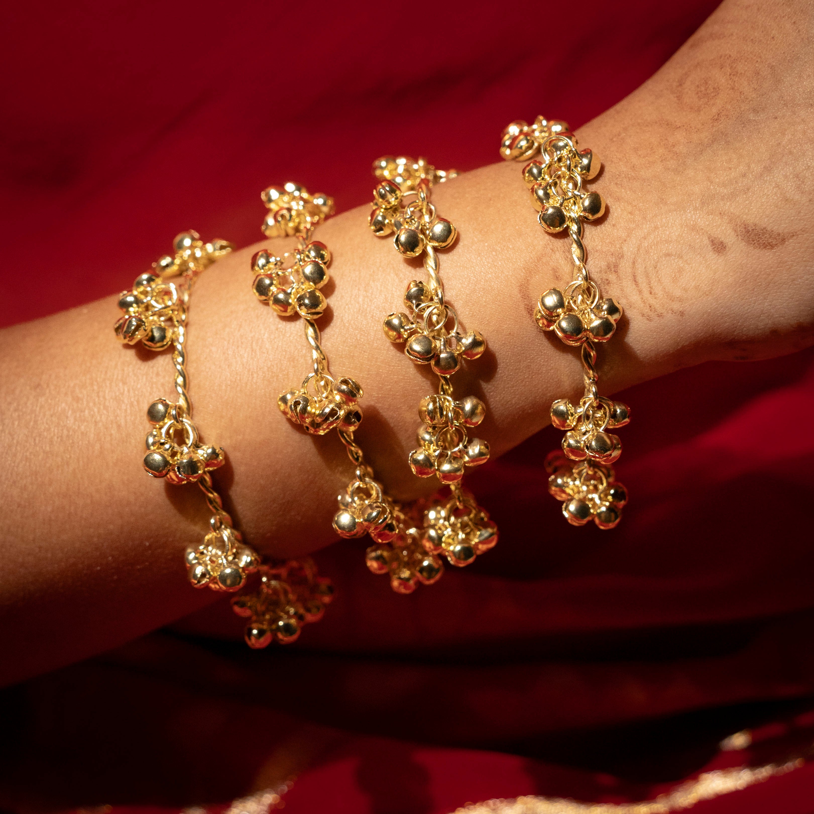 Golden Ghungroo Bangles Set of 4