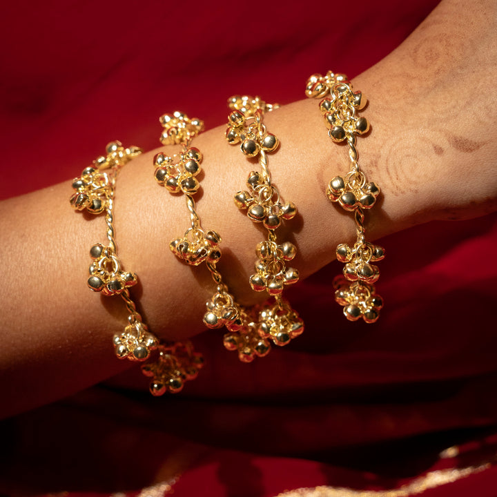 Golden Ghungroo Bangles Set of 4