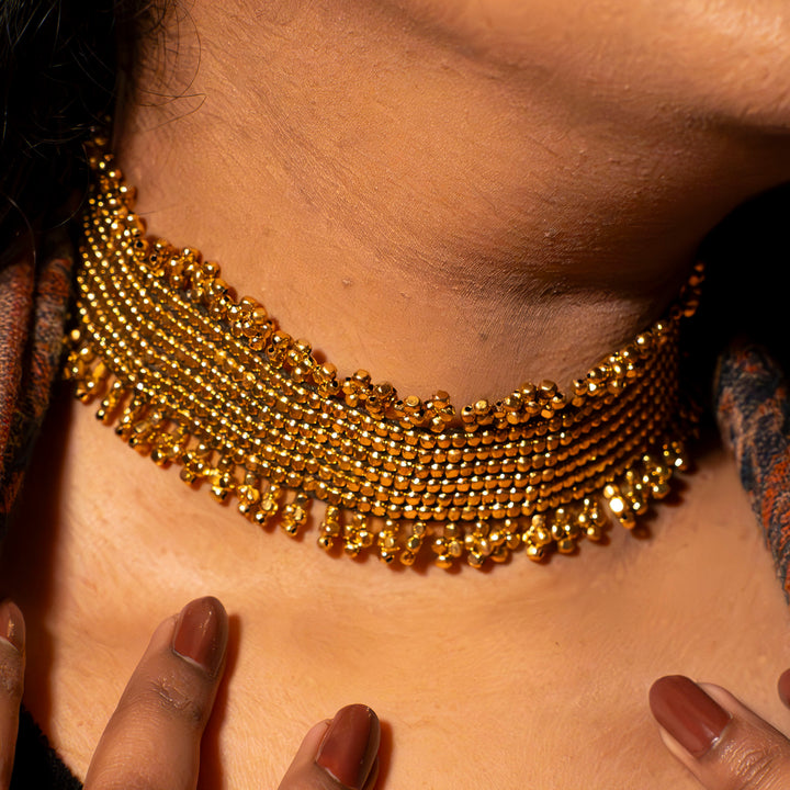 Golden Jagmag Haar Choker