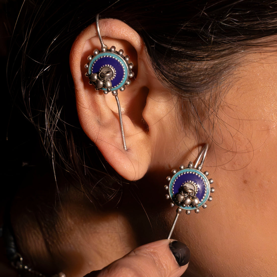 PRE - ORDER Neelam Gol Rangeen Pin Earcuffs