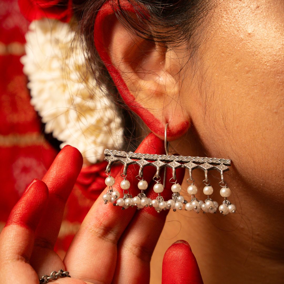 Pearl Jhumka Earrings